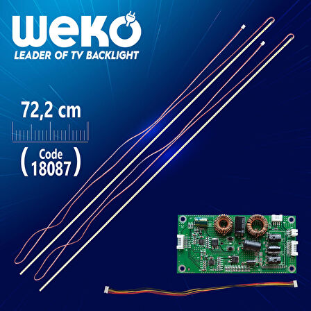 65 E-LED 90 LEDLİ 722MM 360-450MA 90-93V ÇİFT LED+SÜRÜCÜ+KABLO TAKIM