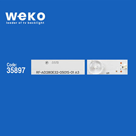 6062 35897X3 RF-AD280E32-0501S-01 A4 - 180.DT0-281200-0H 3 ADET LED BAR