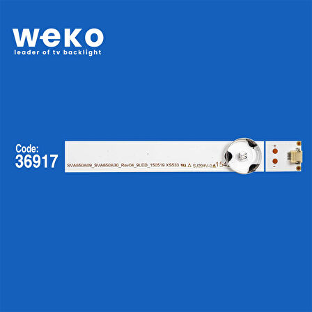 6213 36917X18 SVA650A09_SVA650A30_REV04_9LED_150519 18 ADET LED BAR