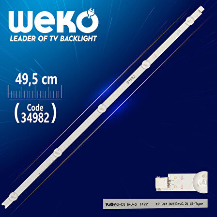 47 V14 DRT REV0.2 1 L2-TYPE 6916L-1568A - 49.5 CM 5 LEDLİ -