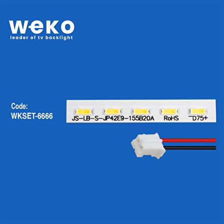 6666 JS-LB-S-JP42E9-155B20A 75 LEDLİ 54 CM 3V 1 ADET LED BAR