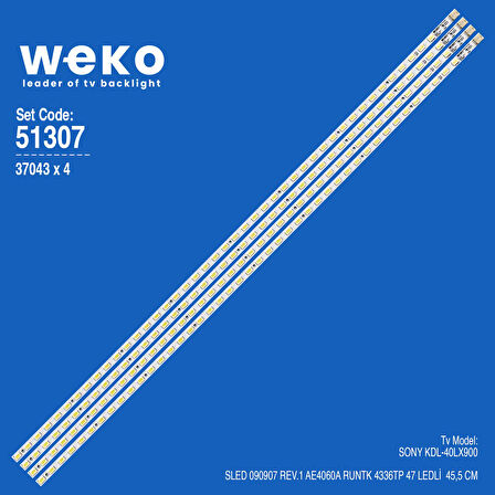 6307 37043X4 SLED 090907 REV.1 AE4060A RUNTK 4336TP 4 ADET LED BAR