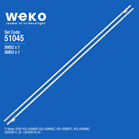 6045 36852X1 36853X1 LB55038 V0_00 / LB55038 V1_00 2 ADET LED BAR