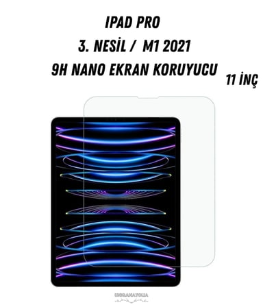 Apple iPad Pro 11 inç (3. Nesil) 9H Nano Ekran Koruyucu