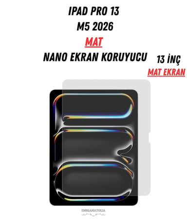 Apple iPad Pro 13 inç (M5 2025/2026) 9H Mat Ekran Koruyucu