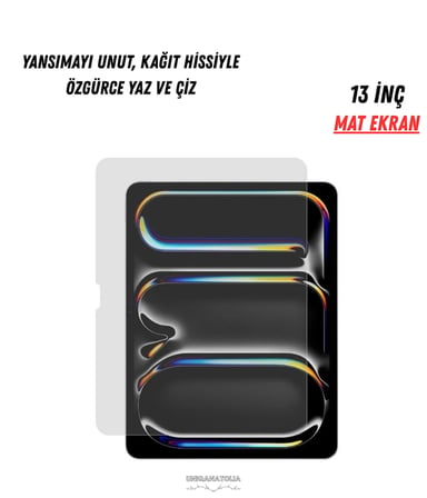 Apple iPad Pro 13 inç (M5 2025/2026) 9H Mat Ekran Koruyucu