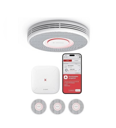 X-Sense XS0B-MR Duman Dedektörü SBS50 Baz İstasyonlu,Kablosuz, Yangın Alarm Wi Fi li( SET: 3+1)