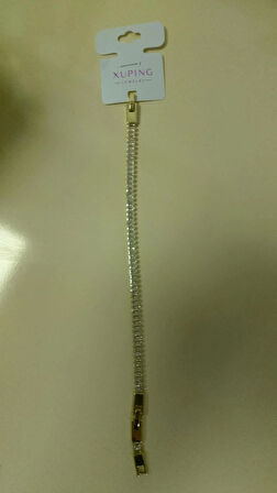 Xuping Çelik Su Yolu Altın Renkli Zincir Bileklik