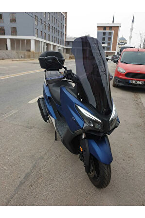 MOTOCAM Kymco Xtown CT 250 Siperlik Ön Cam 2020-2025 Model 83cm Siyah Renkli 4mm UZUN CAM
