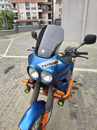MOTOCAM Yamaha Tenere XT 660 Z Siperlik Ön Cam 1991-1999 Model 36cm Siyah Renkli 4mm