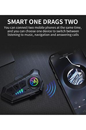 Vothoon Y10 Kask Kulaklık Bluetooth Motosiklet Kulaklık 5,3 Bluetooth Intercom Motorsiklet Kulaklık