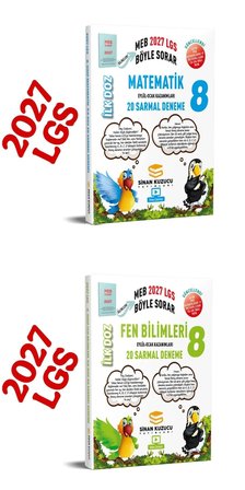 2027 8.sınıf LGS matematik ilk doz deneme ve fen bilimleri ilk doz deneme 2'li seti sinan kuzucu
