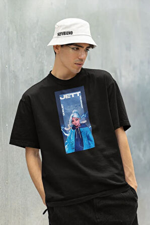 Jett Valorant Karakter Baskılı Oversize Unisex Tişört
