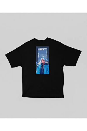Jett Valorant Karakter Baskılı Oversize Unisex Tişört