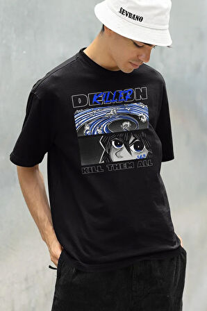Demon Killer Kill Them All Baskılı Unisex Anime Karakter Tişört