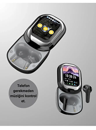  Kulak Içi Kulaklık Akıllı LED Ekran Renkli Dokunmatik Ekranlı Kablosuz Bluetooth Kulaklık Pr-Se-One Henüz değerlendirilmemiş İlk sen değerlendir