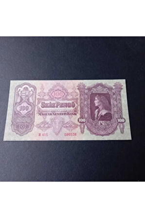 1930 Macaristan 100 pengo (çil) Eski yabancı kağıt para