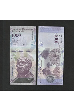 Venezuela 1000 Bolivar Çil Eski Yabancı Kağıt Para