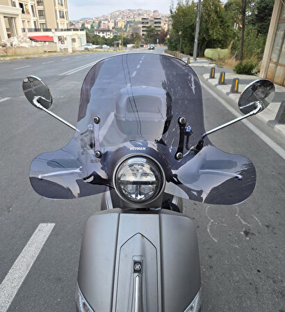 MOTOCAM Mondial Exon 125 Ön Cam 2023-2025 Model 39cm Füme Renkli 4mm APARAT GÖNDERİLMEYECEK