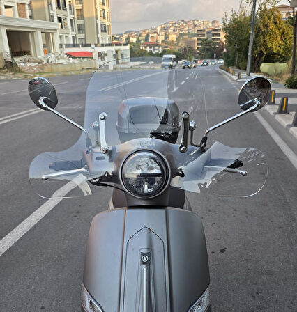 MOTOCAM Mondial Exon 125 Ön Cam 2023-2025 Model 39cm Şeffaf Renkli 4mm APARAT GÖNDERİLMEYECEK