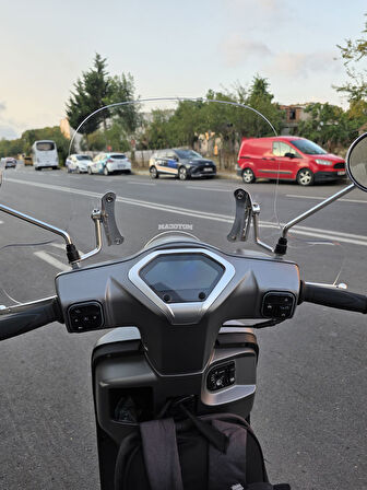 MOTOCAM Mondial Exon 125 Ön Cam 2023-2025 Model 39cm Şeffaf Renkli 4mm APARAT GÖNDERİLMEYECEK