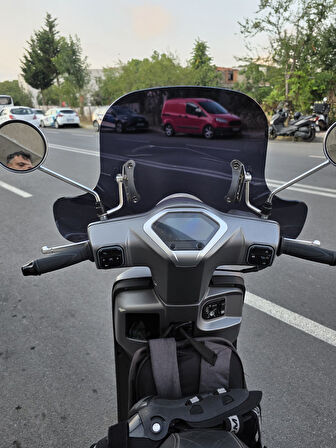 MOTOCAM Mondial Exon 125 Ön Cam 2023-2025 Model 39cm Siyah Renkli 4mm APARAT GÖNDERİLMEYECEK