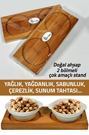 Yağlık, yağdanlık, çerezlik, sabunluk, ahşap sunum standı (yağdanlık altlığı)