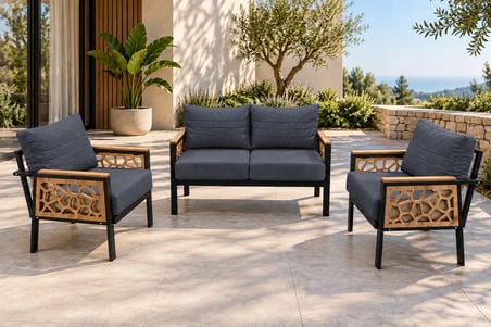 Yağmur 2+1+1 MDF Detaylı Balkon-bahçe-kafe,çay Seti,koltuk Takımı,oturma Grubu,ofis Koltuğu