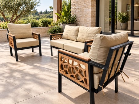Yağmur 2+1+1 MDF Detaylı Balkon-bahçe-kafe,çay Seti,koltuk Takımı,oturma Grubu,ofis Koltuğu
