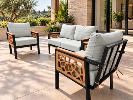 Yağmur 2+1+1 MDF Detaylı Balkon-bahçe-kafe,çay Seti,koltuk Takımı,oturma Grubu,ofis Koltuğu