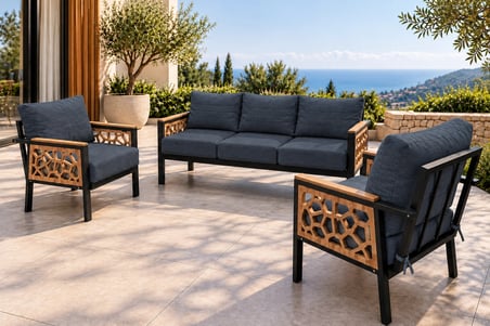 Yağmur 3+1+1 MDF Detaylı Balkon-bahçe-kafe,çay Seti,koltuk Takımı,oturma Grubu,ofis Koltuğu