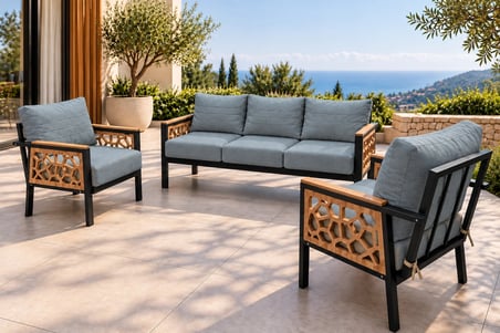 Yağmur 3+1+1 MDF Detaylı Balkon-bahçe-kafe,çay Seti,koltuk Takımı,oturma Grubu,ofis Koltuğu