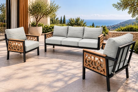 Yağmur 3+1+1 MDF Detaylı Balkon-bahçe-kafe,çay Seti,koltuk Takımı,oturma Grubu,ofis Koltuğu