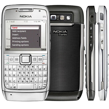 Nokia E71 Klavyeli 3G+ Tuşlu Wifi'li Chat Özellikli Cep Telefonu