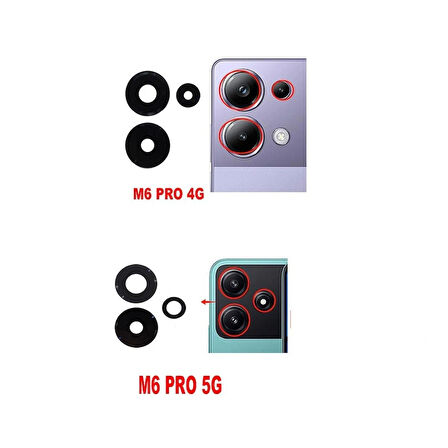Poco M6 Pro 5G İle Uyumlu Kamera Camı İthal Set 23076PC4BI