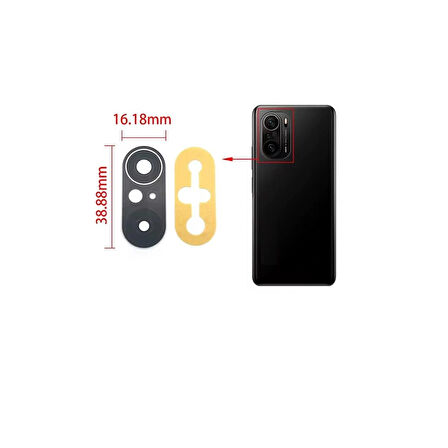 Redmi K40 İle Uyumlu Kamera Camı İthal Set