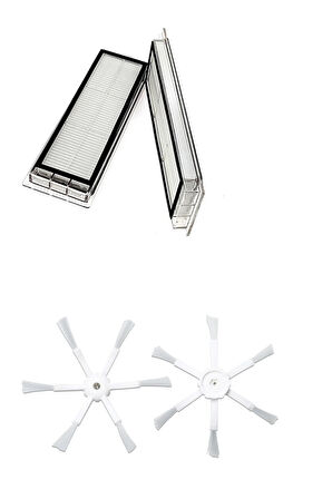 Roborock S5 Max S6 Maxv S6 Pure Uyumlu 6 Kollu Yan Fırça Hepa Filtre Seti