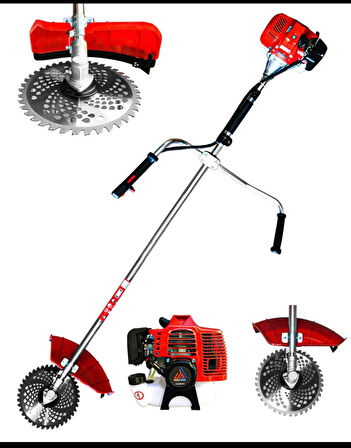 Çift Metal Şanzıman Yan Tipi Benzinli Motorlu Ot Çalı Çim Biçme Makinesi Elmas Canavar Başlık Hediye