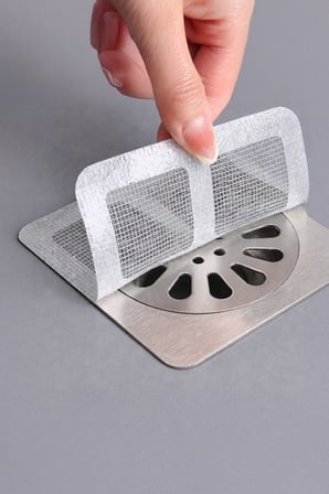 10'lu Yapışkanlı Banyo Duş Gider Süzgeci Saç Yakalayıcı Tıkanıklık Önleyici
