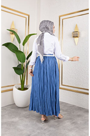 Kırışık Keten Etek