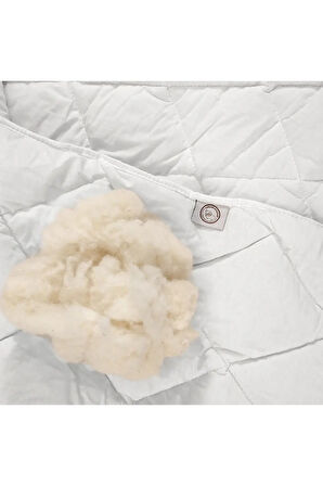 Çift Kişilik Yün Yorgan 195x215 Cm - %100 Kuzu Yünü, 3 Kg, Nefes Alır, Terletmez, 4 Mevsim Konfor
