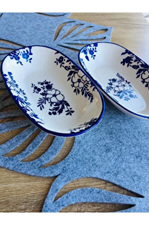 Yasemin Model 2'li Orta Büyük Sunum Tabağı