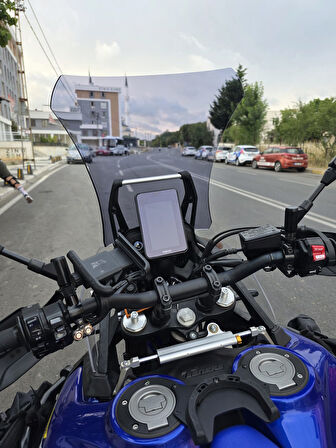 MOTOCAM Yamaha Tenere 700 World Raid Ön Cam 2023-2024 Model 45cm Füme Renkli 4mm