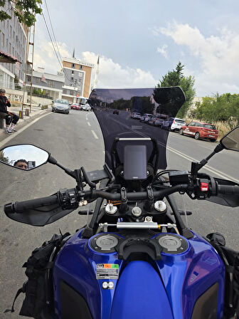 MOTOCAM Yamaha Tenere 700 World Raid Ön Cam 2023-2024 Model 45cm Siyah Renkli 4mm