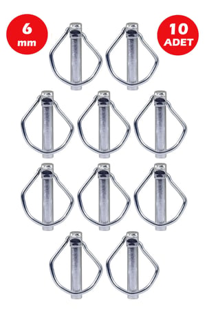 6mm Yaylı Pim 10 Adet