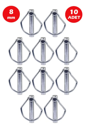 8mm Yaylı Pim 10 Adet