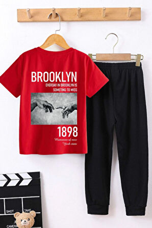 Uyguntarz Çocuk 1898 Brooklyn Baskılı Alt - Üst Eşofman Takımı