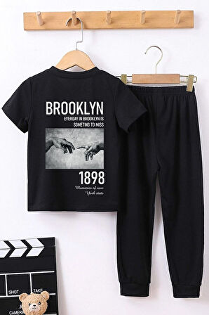 Çocuk 1898 Brooklyn Baskılı Alt - Üst Eşofman Takımı