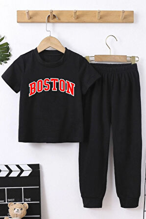 Çocuk Boston Alt - Üst Eşofman Takımı