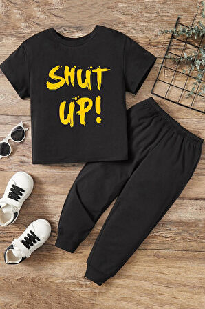 Uyguntarz Çocuk Shut Up Alt - Üst Eşofman Takımı
